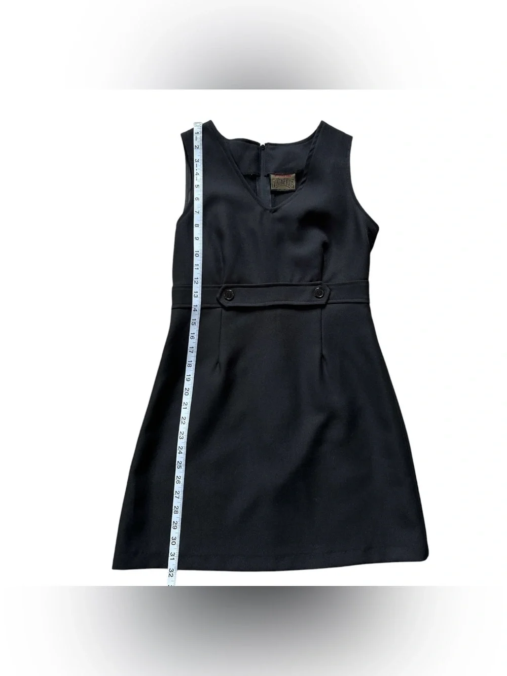 Vintage Classic Black Sleeveless Midi Dress